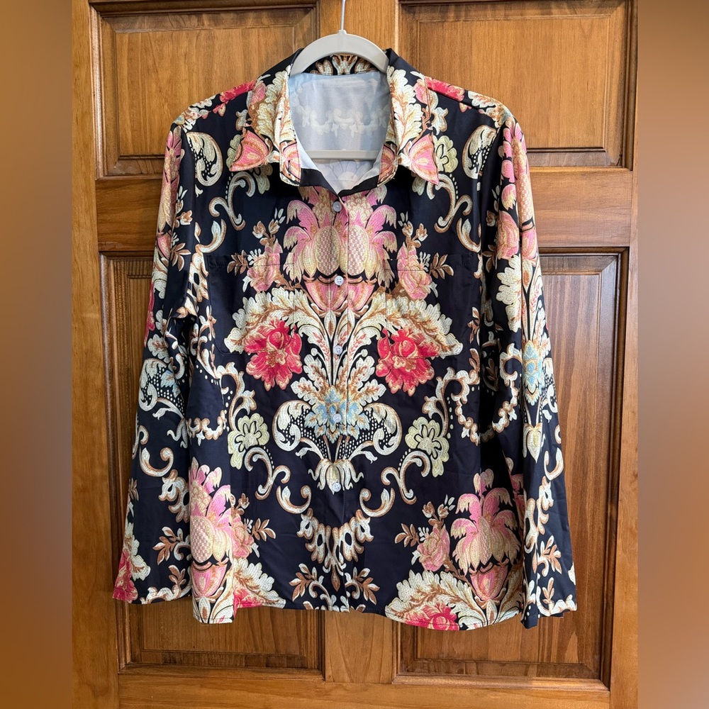 Floral Patterned Women's Blouse